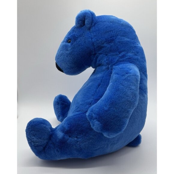 IKEA Blue Polar Bear Plush 14" Retired Stuffed Animal Teddy Big Nose - Picture 3 of 4